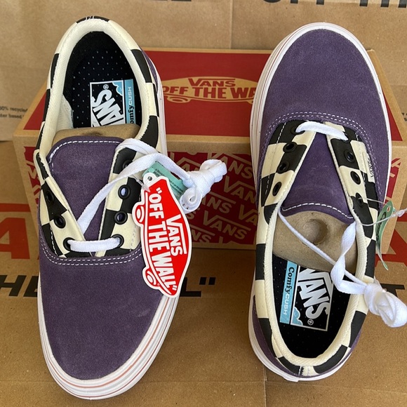 Vans COMFYCUSH ERA Suede/Canvas PurpleV/Classic White sneakers - platforms WMNS - Picture 13 of 16